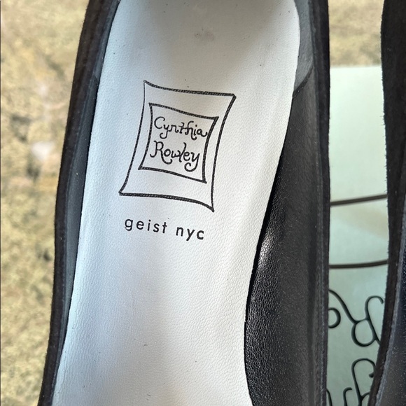 Vintage 8.5 Black suede Peep-Toe Heels 8.5 - Picture 3 of 6